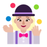 Woman Juggling: Medium-Light Skin Tone Emoji 🤹🏼‍♀️ image - Microsoft Classic 2D style