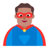 Man Superhero: Medium Skin Tone Emoji 🦸🏽‍♂️ image - Microsoft Classic 2D style