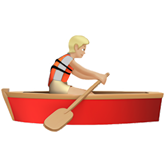 Person Rowing Boat: Medium-Light Skin Tone