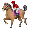Horse Racing: Dark Skin Tone Emoji 🏇🏿 image - WhatsApp style