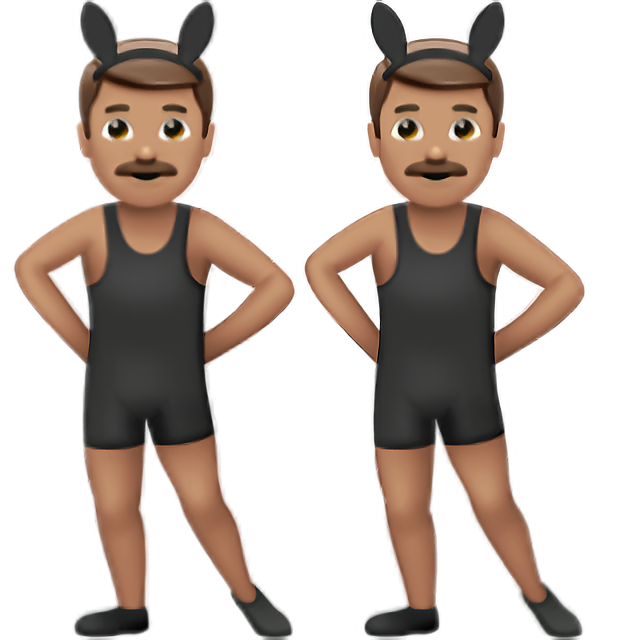 Men With Bunny Ears: Medium Skin Tone