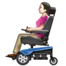 Woman In Motorized Wheelchair: Light Skin Tone Emoji 👩🏻‍🦼 image - WhatsApp style