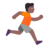 Person Running Facing Right: Medium-Dark Skin Tone