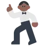 Man Dancing: Medium-Dark Skin Tone Emoji 🕺🏾 image - Tossface style