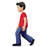 Man Walking: Light Skin Tone Emoji 🚶🏻‍♂️ image - Apple style