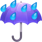 Umbrella With Rain Drops