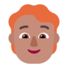 Person: Medium Skin Tone, Red Hair Emoji 🧑🏽‍🦰 image - Microsoft Classic 2D style
