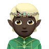 Elf: Dark Skin Tone Emoji 🧝🏿 image - Apple style