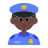 Man Police Officer: Dark Skin Tone