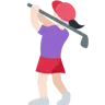Woman Golfing: Light Skin Tone Emoji 🏌🏻‍♀️ image - Twitter / X (Twemoji) style