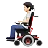 Person In Motorized Wheelchair: Light Skin Tone