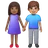 Woman And Man Holding Hands: Medium-Dark Skin Tone, Medium Skin Tone