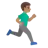 Man Running Facing Right: Medium Skin Tone