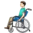 Man In Manual Wheelchair: Light Skin Tone