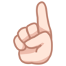 Index Pointing Up: Light Skin Tone Emoji ☝🏻 image - Emojidex style