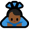 Person Bowing: Medium-Dark Skin Tone Emoji 🙇🏾 image - Microsoft Windows 10 Segoe UI Emoji style