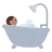 Person Taking Bath: Medium Skin Tone