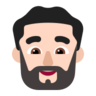 Man: Light Skin Tone, Beard Emoji 🧔🏻‍♂️ image - Microsoft Classic 2D style