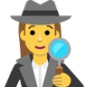 Woman Detective Emoji 🕵️‍♀️ image - Skype style