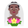 Man With Veil: Medium-Dark Skin Tone Emoji 👰🏾‍♂️ image - Microsoft Classic 2D style