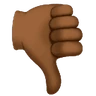 Thumbs Down: Medium-Dark Skin Tone Emoji 👎🏾 image - Huawei Harmony OS style