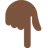 Backhand Index Pointing Down: Dark Skin Tone