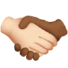 Handshake: Light Skin Tone, Medium-Dark Skin Tone Emoji 🫱🏻‍🫲🏾 image - Apple style