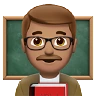 Man Teacher: Medium Skin Tone Emoji 👨🏽‍🏫 image - Apple style