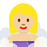 Woman In Steamy Room: Medium-Light Skin Tone Emoji 🧖🏼‍♀️ image - Twitter / X (Twemoji) style