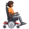 Person In Motorized Wheelchair Facing Right: Medium-Dark Skin Tone Emoji 🧑🏾‍🦼‍➡️ image - Samsung style