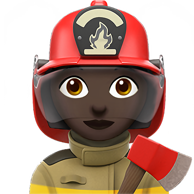 Woman Firefighter: Dark Skin Tone