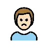 Man Pouting: Light Skin Tone Emoji 🙎🏻‍♂️ image - OpenMoji style