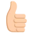 Thumbs Up: Medium-Light Skin Tone