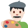 Man Artist: Light Skin Tone Emoji 👨🏻‍🎨 image - Twitter / X (Twemoji) style