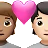 Couple With Heart: Person, Person, Medium Skin Tone, Light Skin Tone