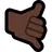 Call Me Hand: Dark Skin Tone