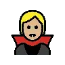 Vampire: Medium-Light Skin Tone Emoji 🧛🏼 image - OpenMoji style
