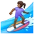 Woman Surfing: Medium-Dark Skin Tone