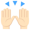 Raising Hands: Light Skin Tone Emoji 🙌🏻 image - EmojiTwo style