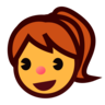 Niña Emoji 👧 image - Emojidex style