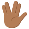 Vulcan Salute: Medium-Dark Skin Tone Emoji 🖖🏾 image - EmojiTwo style