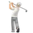 Person Golfing: Medium-Light Skin Tone
