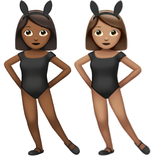 Women With Bunny Ears: Medium-Dark Skin Tone, Medium Skin Tone