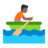 Person Rowing Boat: Medium-Dark Skin Tone