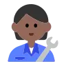 Mechanic: Medium-Dark Skin Tone Emoji 🧑🏾‍🔧 image - Tossface style