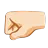 Left-Facing Fist: Light Skin Tone