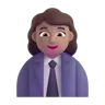 Woman Office Worker: Medium Skin Tone Emoji 👩🏽‍💼 image - Microsoft 3D Fluent style