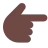 Backhand Index Pointing Right: Dark Skin Tone