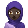 Woman With Headscarf: Dark Skin Tone Emoji 🧕🏿 image - Apple style