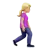 Woman Walking Facing Right: Medium-Light Skin Tone